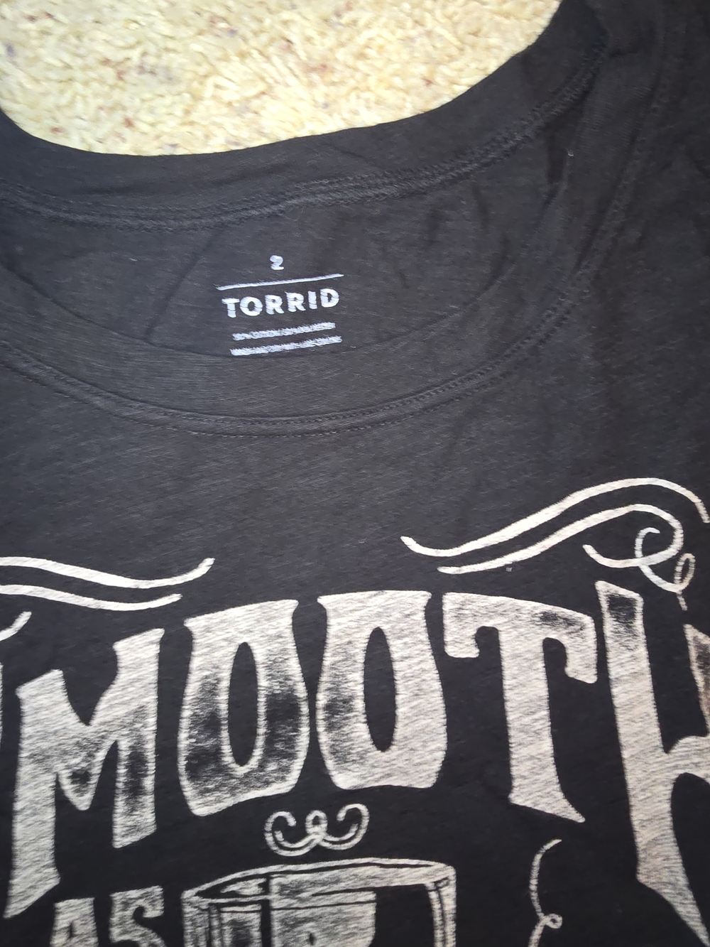 torrid Black Graphic Tee with White Retro Lettering - Picture 2 of 2
